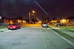 LED lit street in Oakland, CA